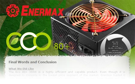 Enermax 80-Plus PSU Review - DriverHeaven