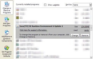 Remove Java Update